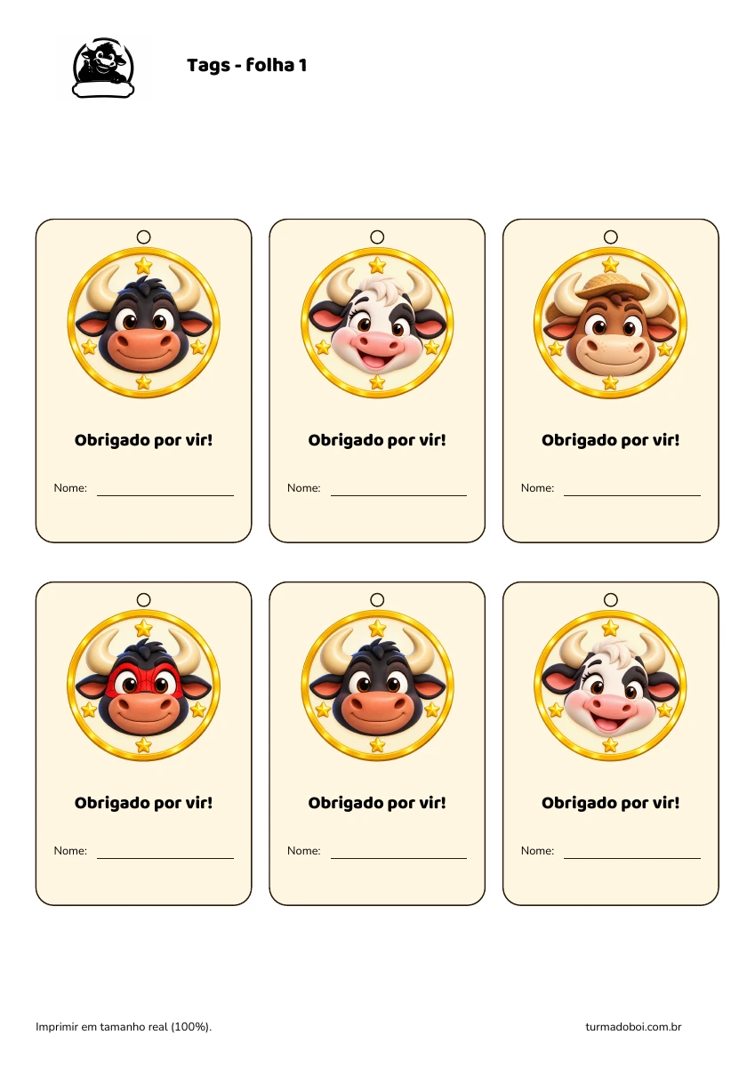 Prévia de Tags de lembrancinha