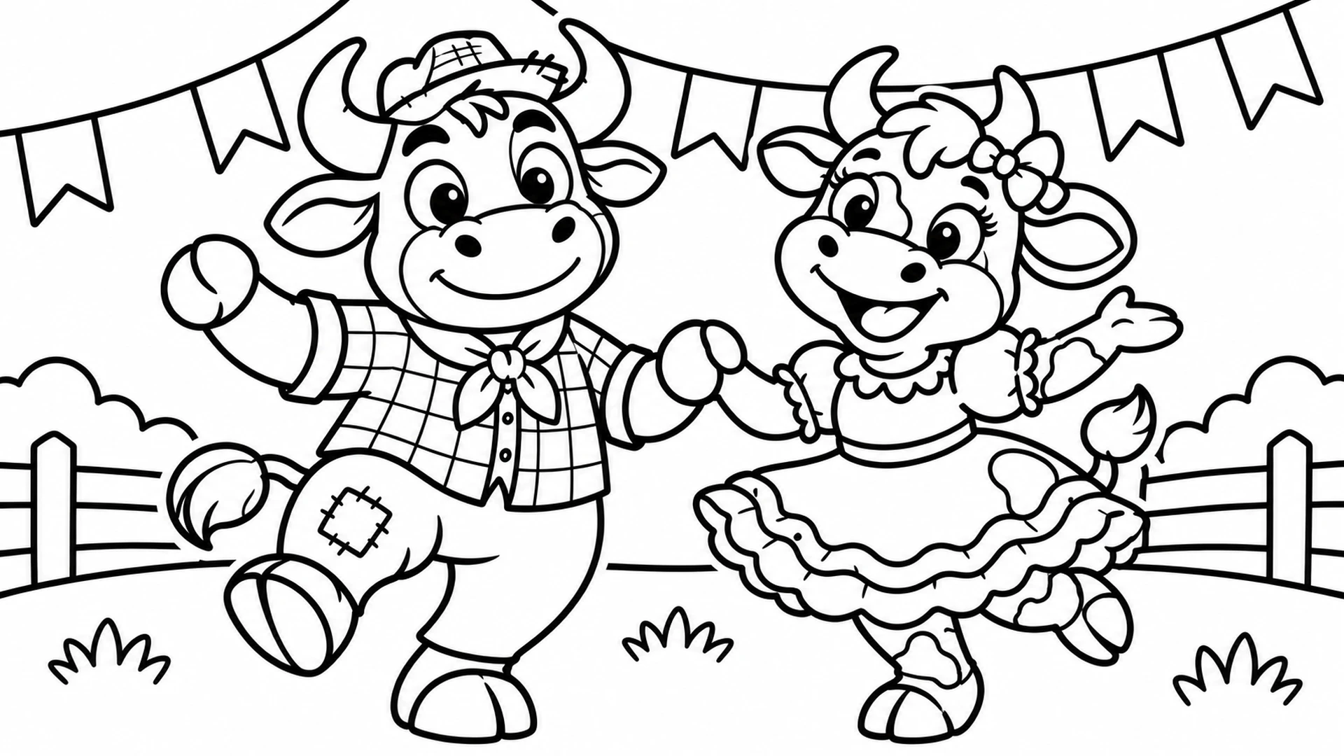 Ilustração da Turma do Boi: Festa junina