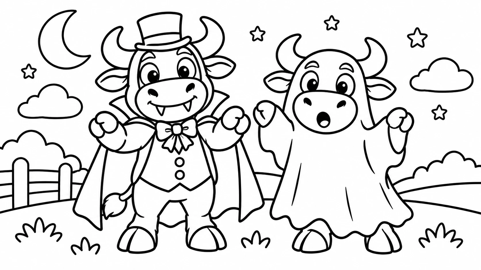 Desenho para colorir: Os dois juntos