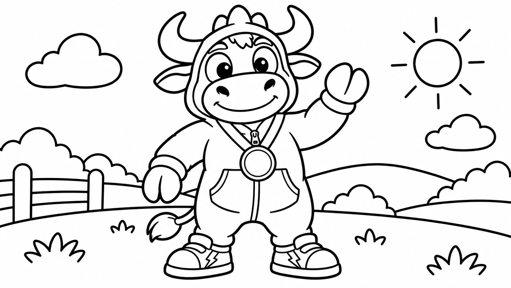 Desenho para colorir: Com a medalha